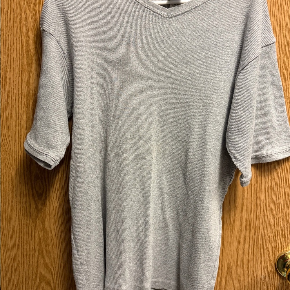 Men Utility 100% Cotton V-Neck  T-Shirt Sizes: XL Grey